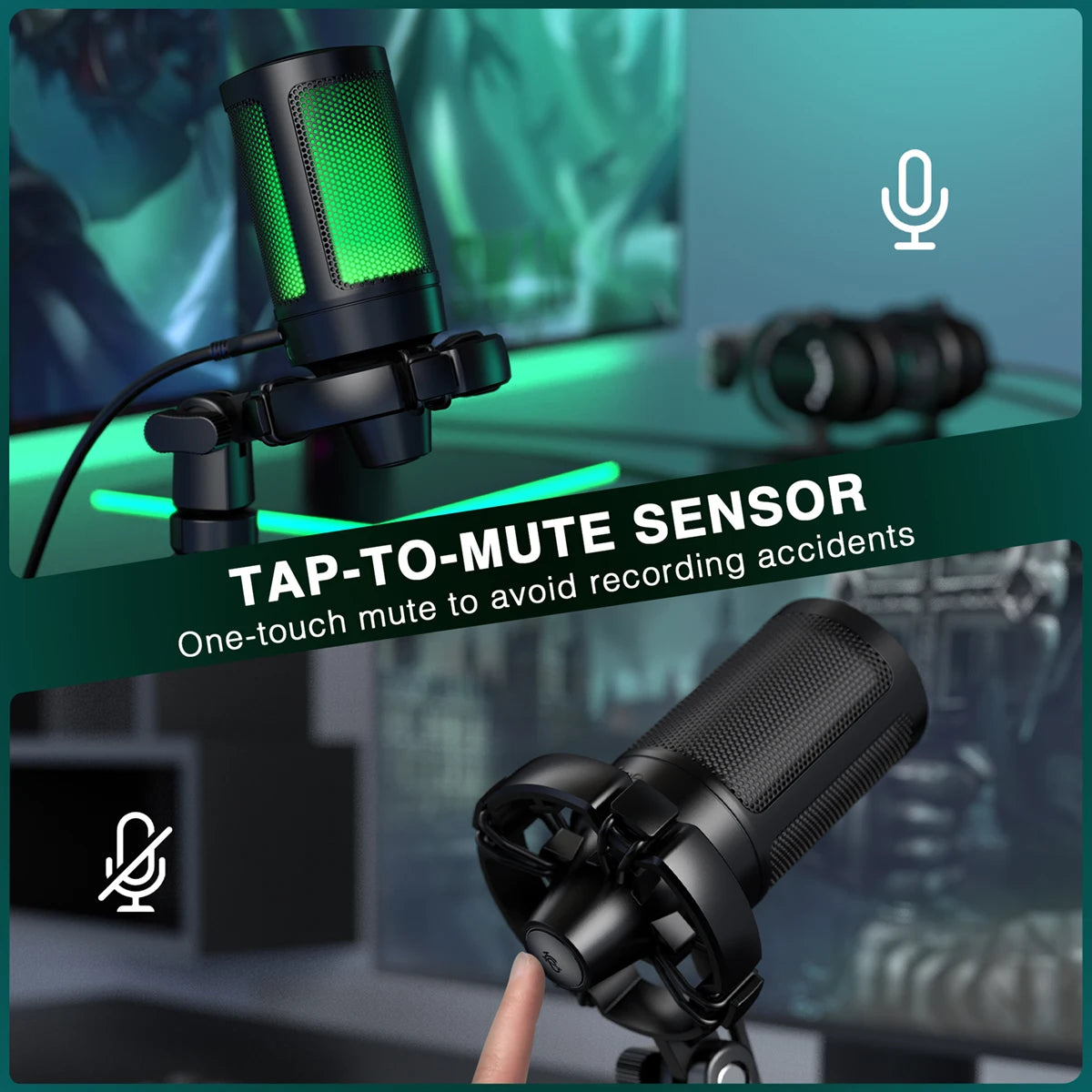 AmpliGame Voice RGB Studio Microphone