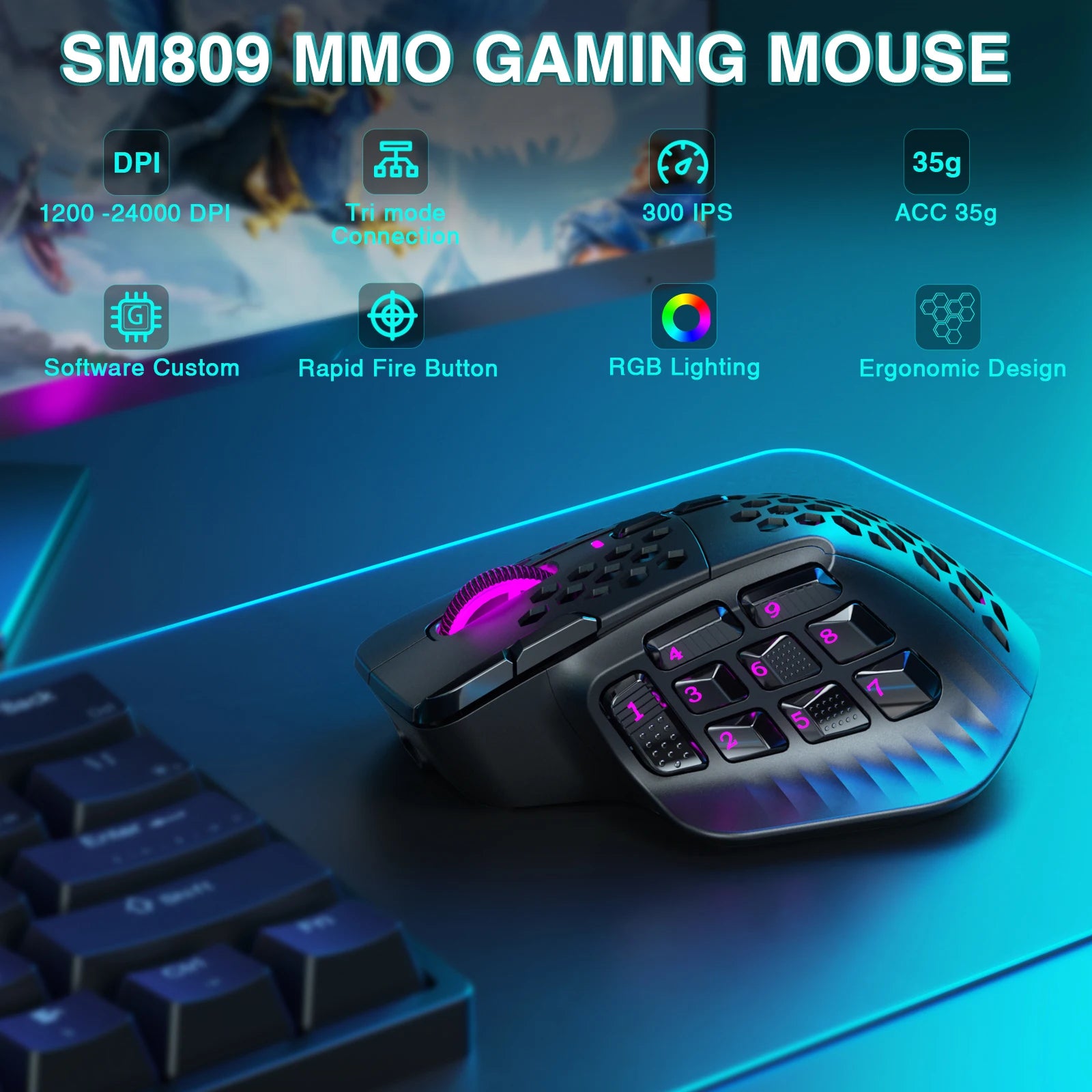 HexaStrike MMO Mouse