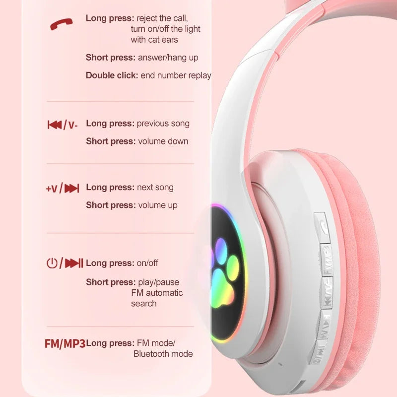 KittyGlow Bluetooth Headphones