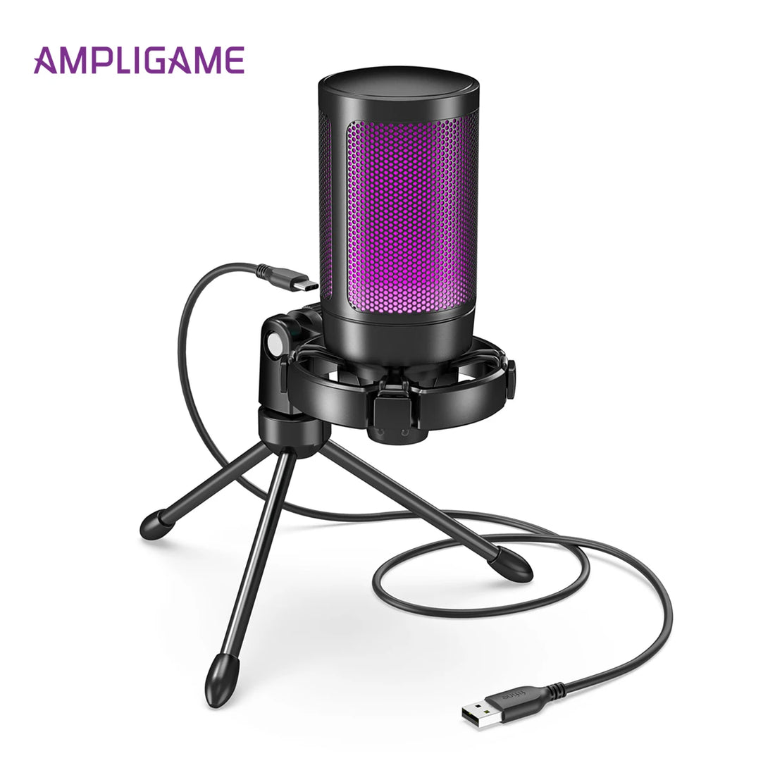 AmpliGame Voice RGB Studio Microphone