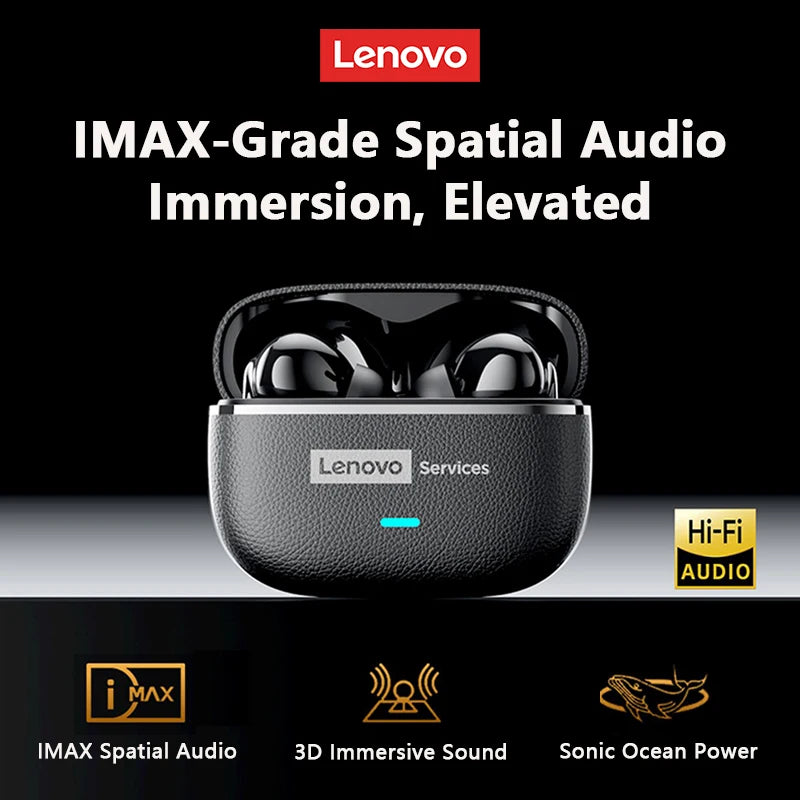 Lenovo ENC Pro Gaming Headset featuring IMAX-Grade Spatial Audio Immersion and Hi-Fi sound quality.